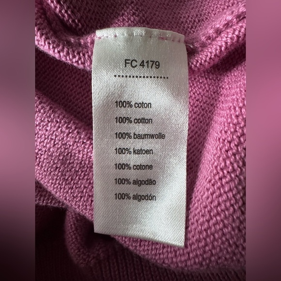 Lacoste V-Neck Sweater Size 9 Pink - Picture 8 of 8
